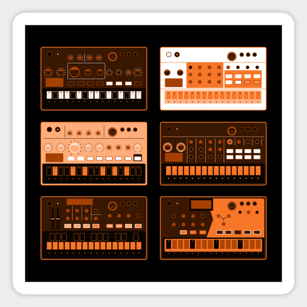 Electronic Musician Volca Synth, Drum machine, Sampler Magnet by Atomic Malibu